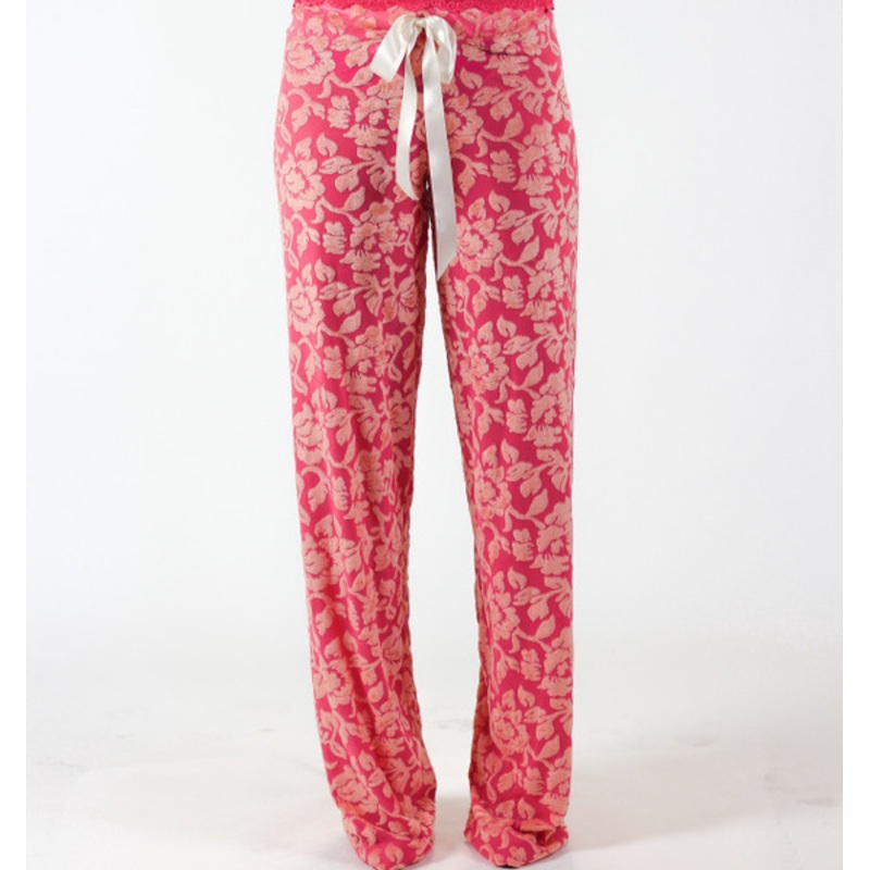 Semi Sheer Pink Floral Palazzo Pants