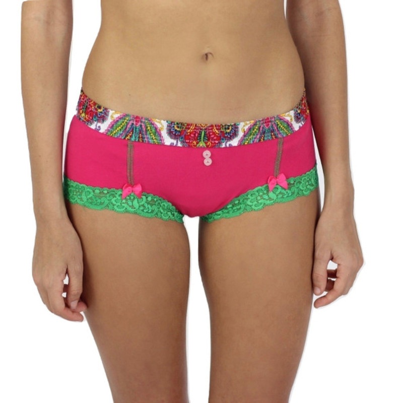 So Paisley Electric Pink Boyshort