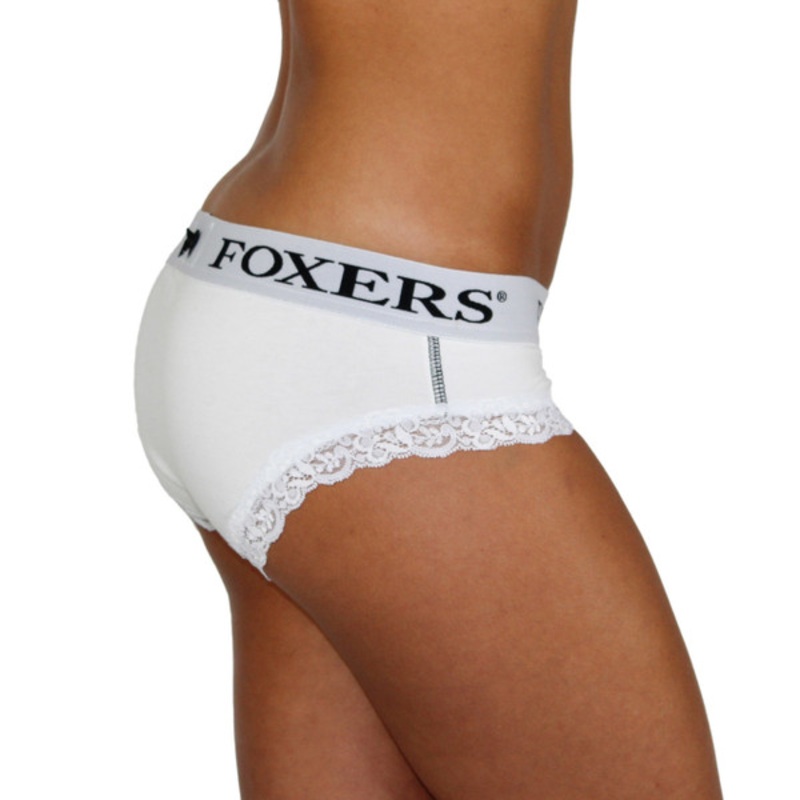 White Boy Brief Panties with FOXERS Waistband