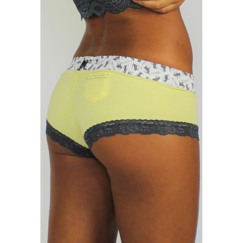 Yellow Boyshort with Elk Band