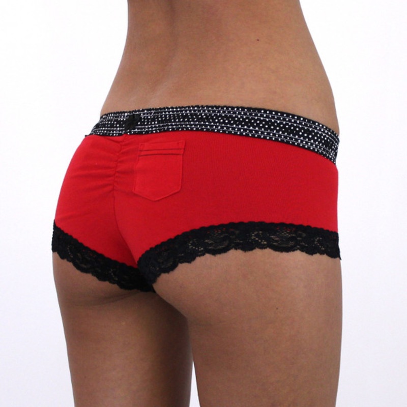 Black Dot / Red Boyshort