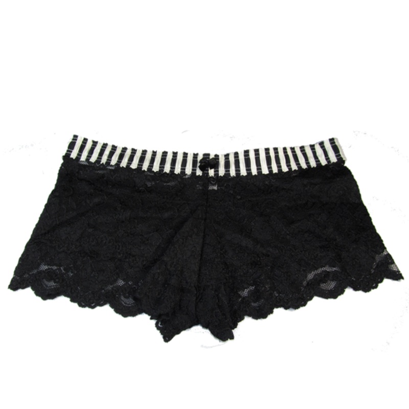 Black Ivory Stripe / Black Lace Boxers