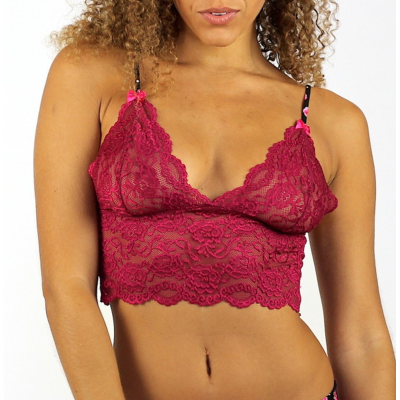 Dark Rose Lace Cami with Evening Rose Straps