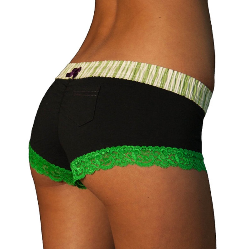 Green / Black Boyshort