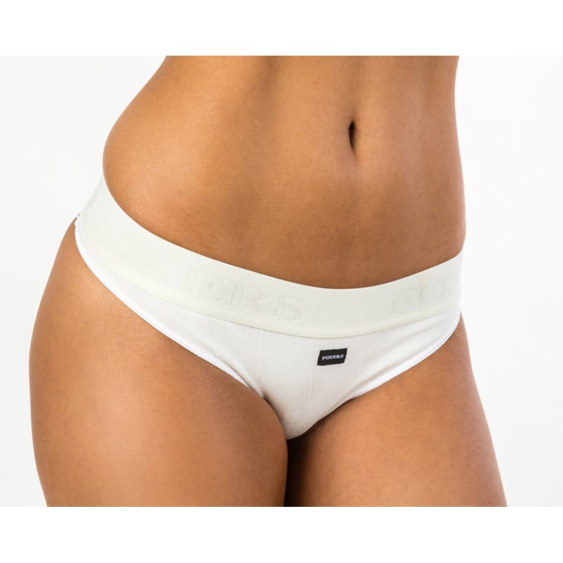 Ivory Foxers logo thong