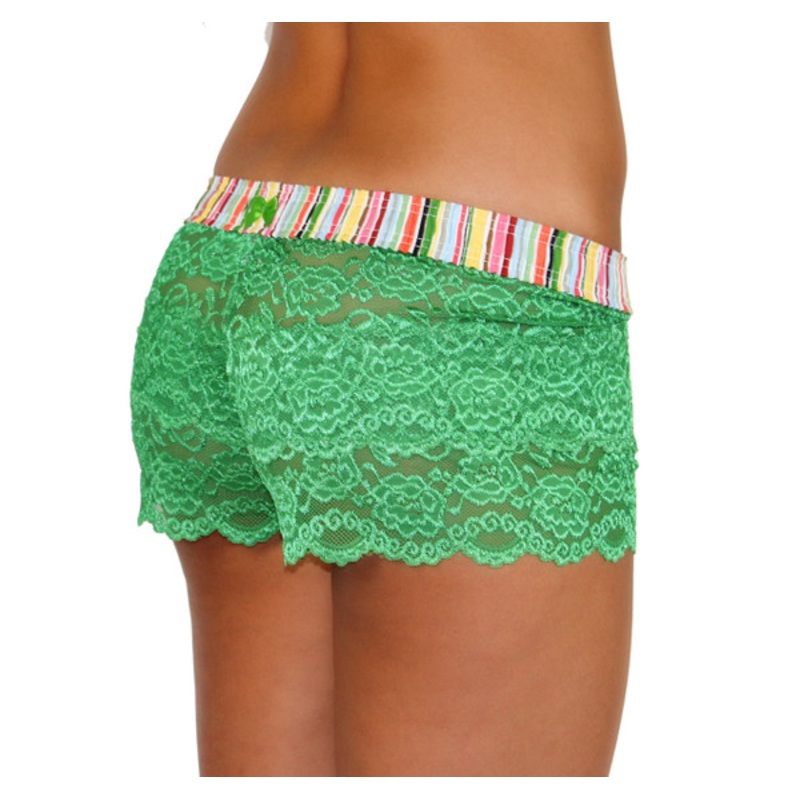 Kelly Green Lace Boxers Cruise Stripe