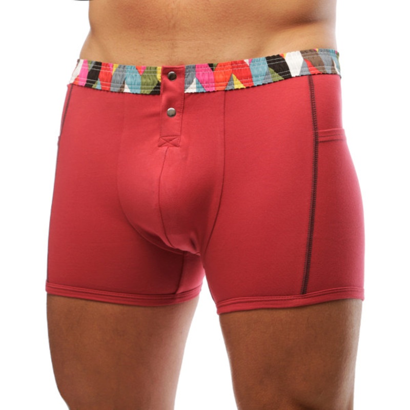 Men’s Papaya Boxer Brief Kaleidoscope FOXERS Band