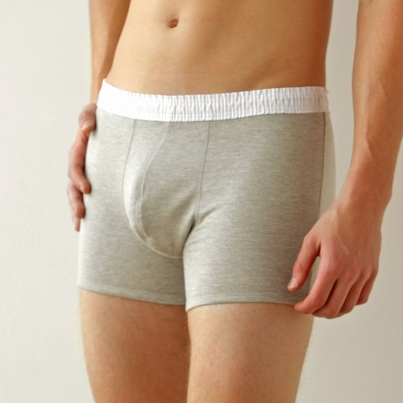 Men’s White over Grey Short Boxer Brief