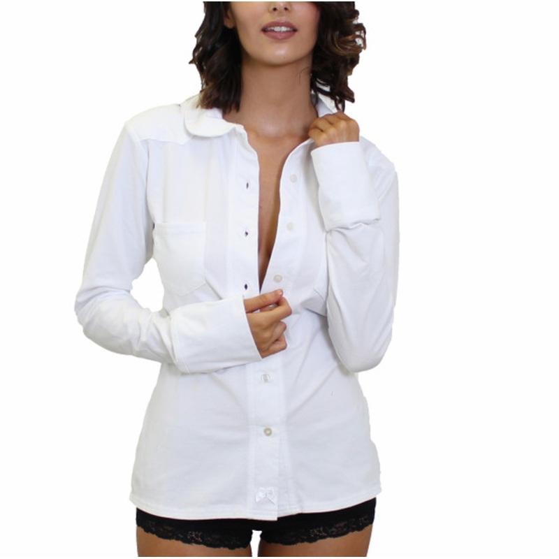 Women’s White Button Down Shirt | FOXERS Equestrian
