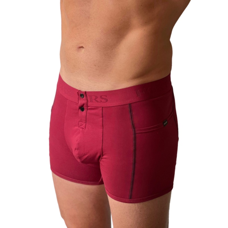 Black Cherry Men’s Boxer Brief with FOXERS Logo Band