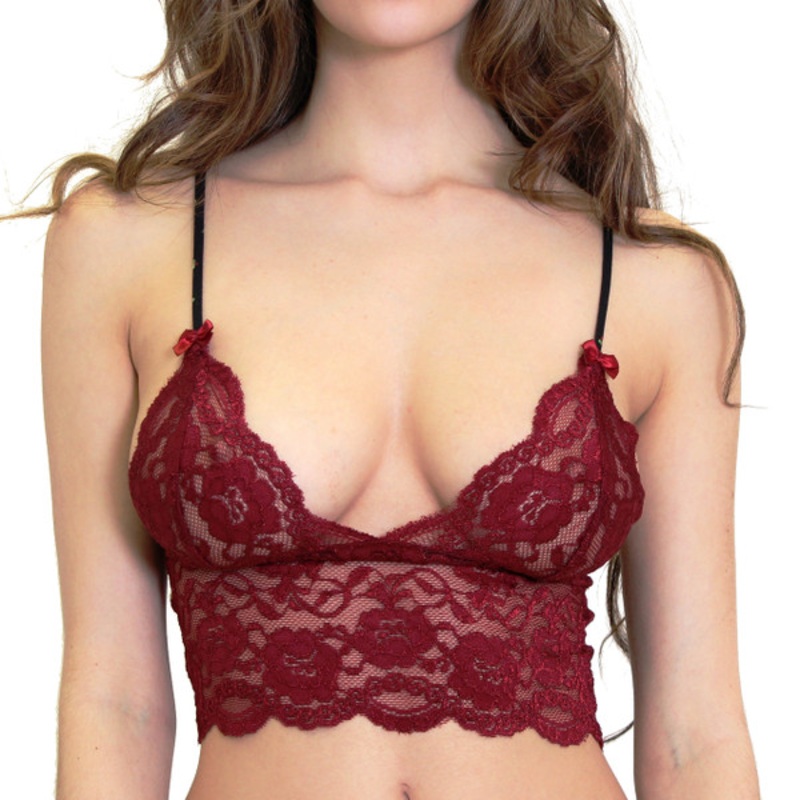 Cranberry Lace Camisole (Midnight Rose Straps)