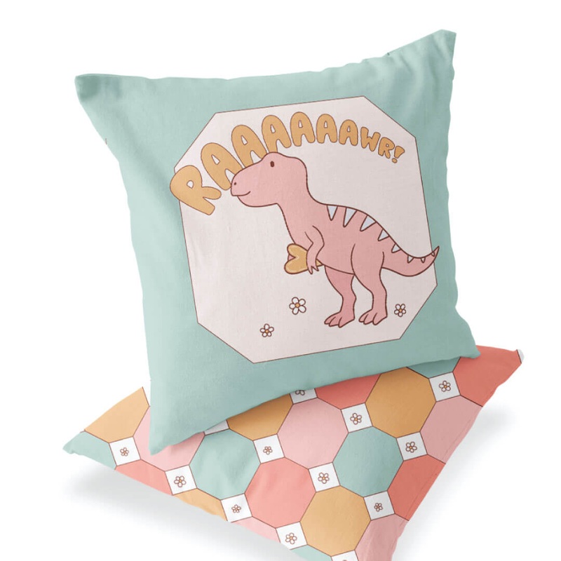 Dolly’s Dinos Accent Pillow