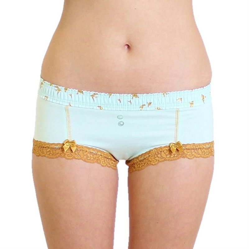 Mint Boyshort with Mint Dove FOXERS Band