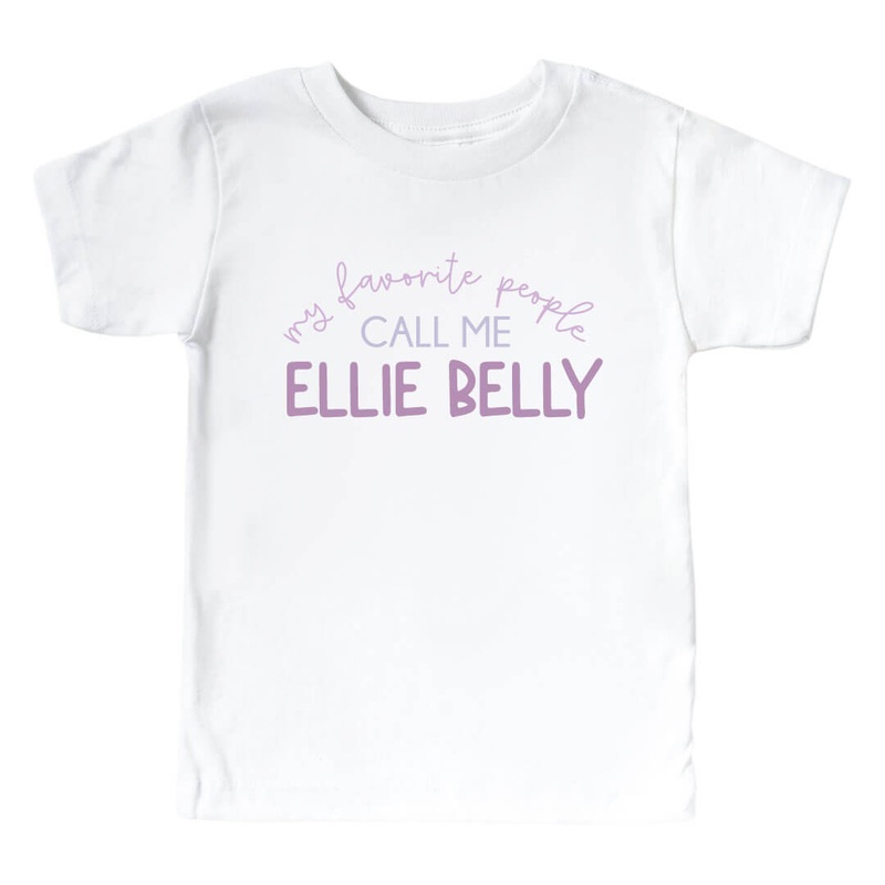 Personalized My Favorite People Kids Graphic Tee | White