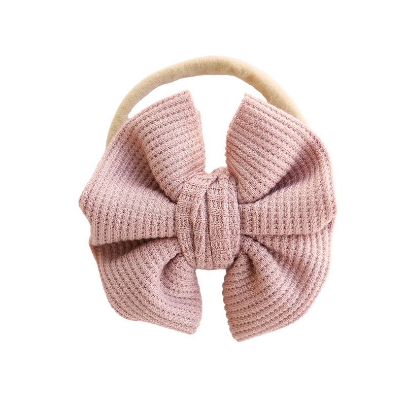 Vintage Rose Bamboo Waffle Bow Headband