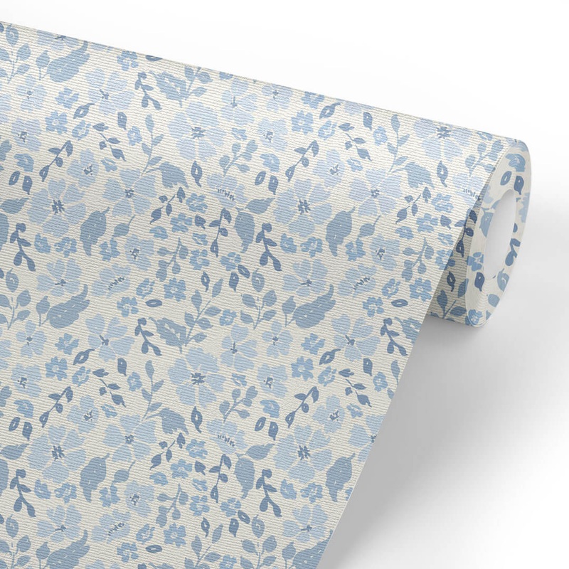 Botanical Blue Removable Wallpaper