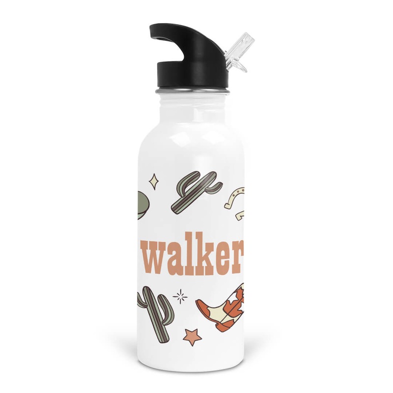 Buckaroo Cowboy Personalized Kids Water Bottle