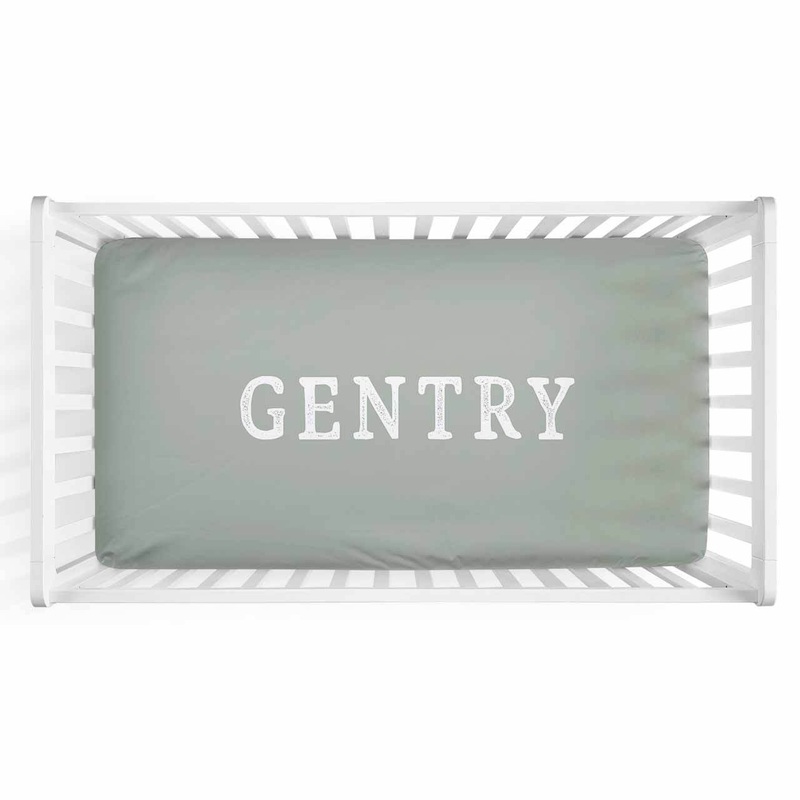 Color Story | Moss Personalized Crib Sheet