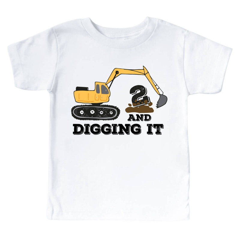 Digging My Age Kids Graphic Tee | White