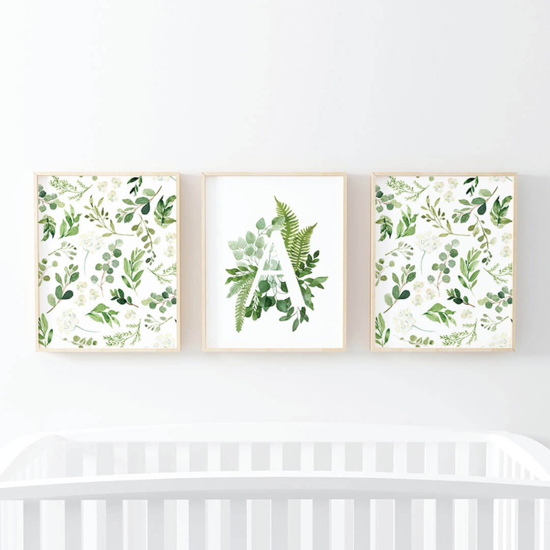 Leafy Greenery Bundled Digital Nursery Art