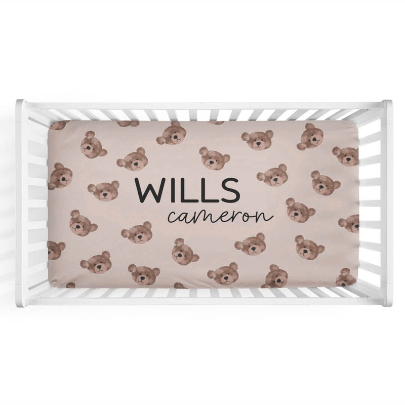 Teddy’s Bears Personalized Crib Sheet