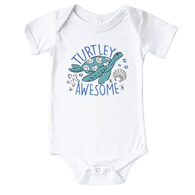 Turtley Awesome Graphic Bodysuit | White