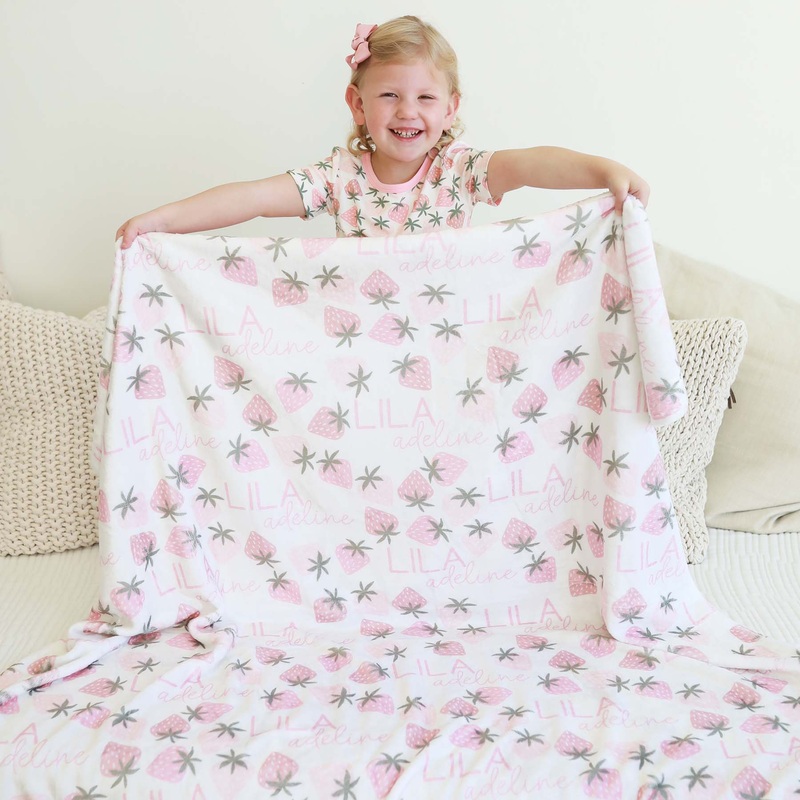 Berry Happy Personalized Kids Blanket