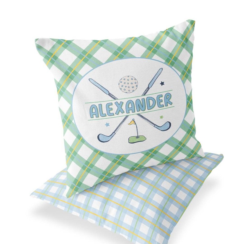 Country Club Cuties Personalized Accent Pillow | Green