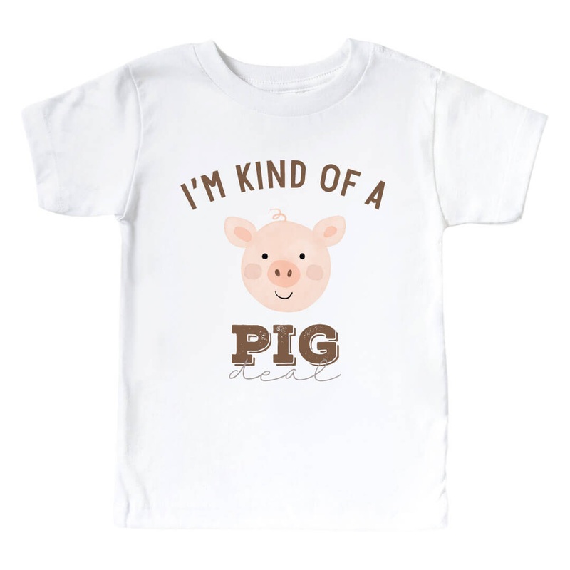 I’m Kind Of A Pig Deal Kids Graphic Tee | White