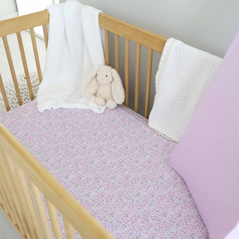 Lilac Meadow Crib Sheet