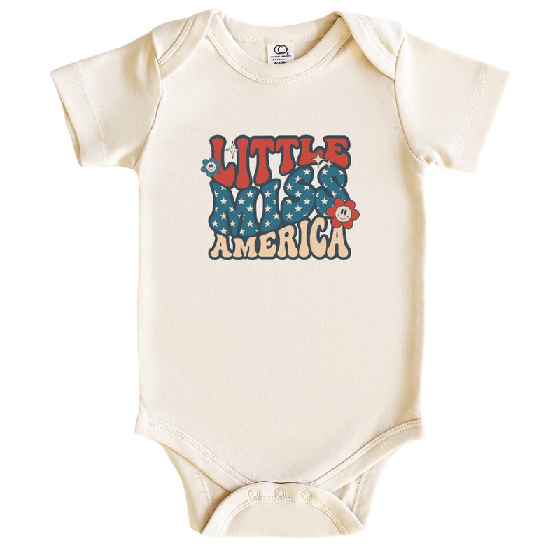 Little Miss America Graphic Bodysuit | Natural