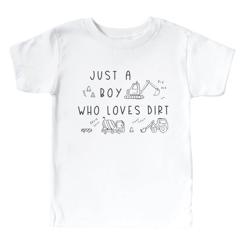 Loves Dirt Kids Graphic Tee | White
