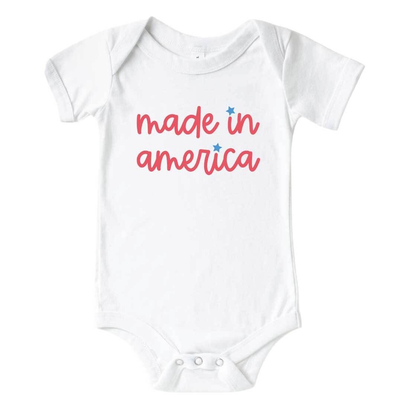 Made In America Graphic Bodysuit | White