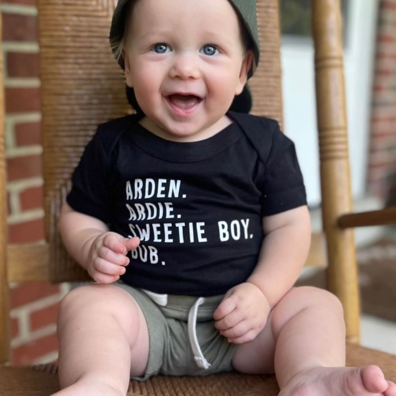 Personalized Nickname Graphic Bodysuit | Black