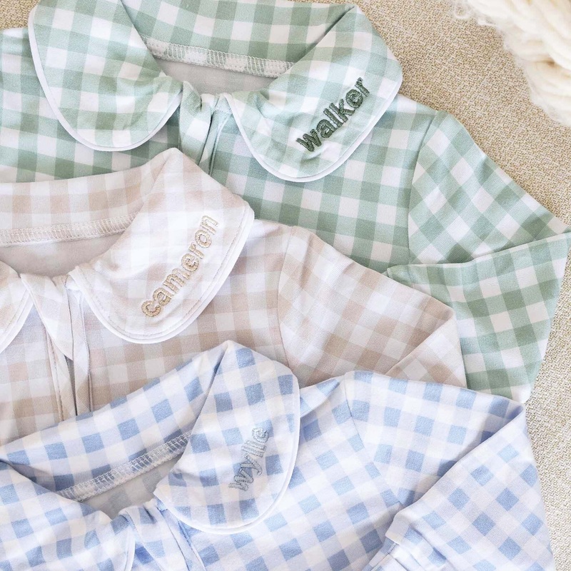 Peter Pan Collar Zipper Footie