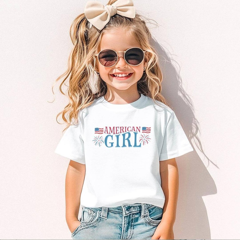 American Girl Fireworks Kids Graphic Tee | White