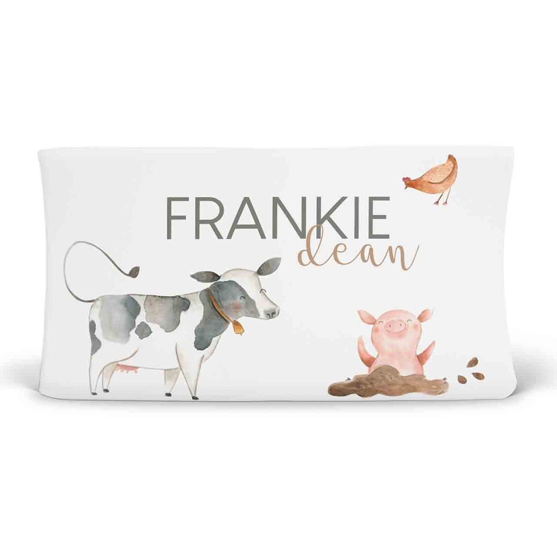 Frankie’s Farm Party Personalized Changing Pad Cover
