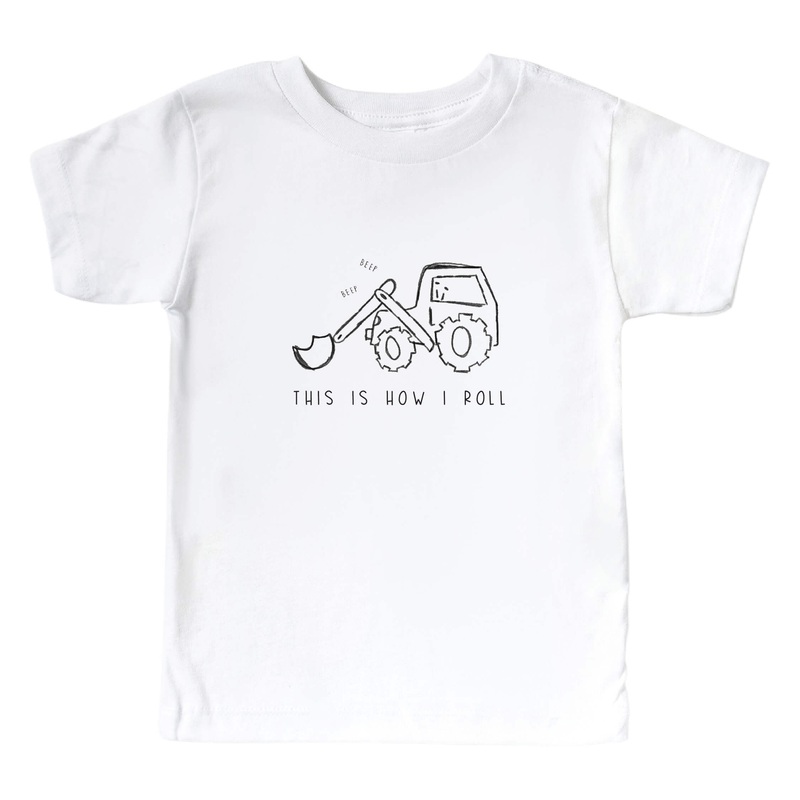 How I Roll Kids Graphic Tee | White