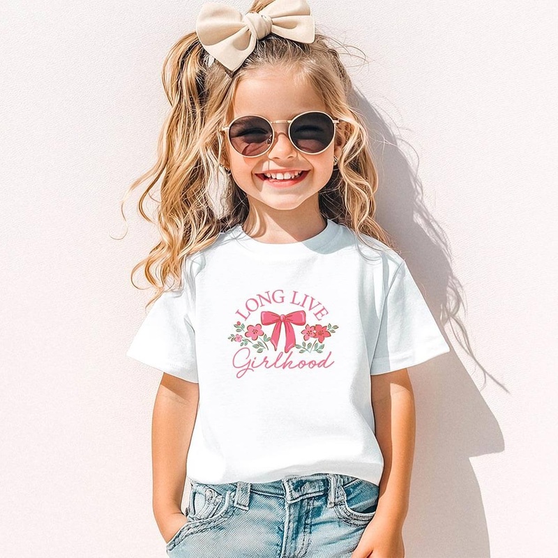 Long Live Girlhood Kids Graphic Tee | White