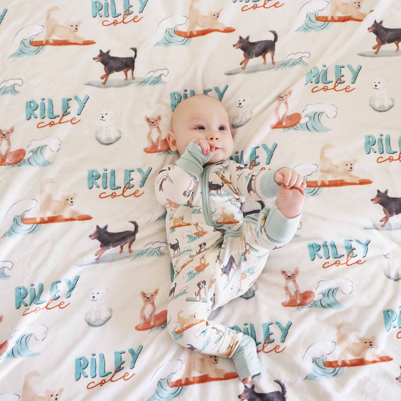 Paddle Pups Personalized Kids Blanket