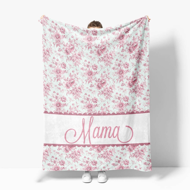 Personalized Blanket | Floral Toile