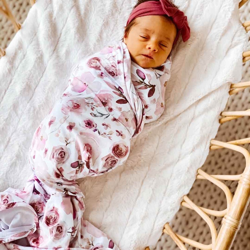 Rosie’s Rose Garden Oversized Swaddle Blanket