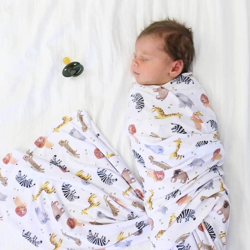 Safari Party Oversized Swaddle Blanket