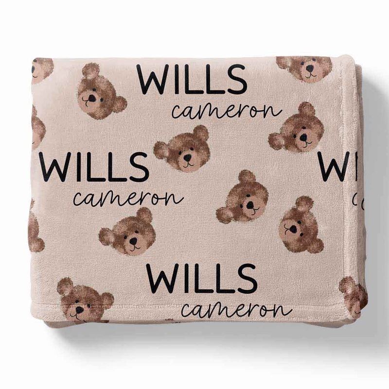 Teddy’s Bears Personalized Kids Blanket