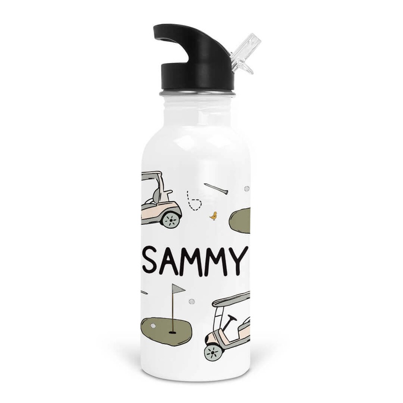Tee Time Personalized Kids Water Bottle