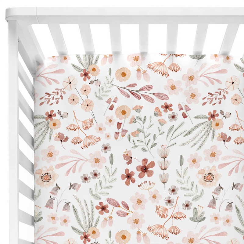 Wren’s Wildflower Crib Sheet