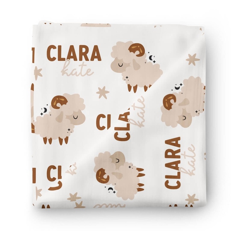 Zodiac Sign Personalized Baby Name Swaddle Blanket | Aries
