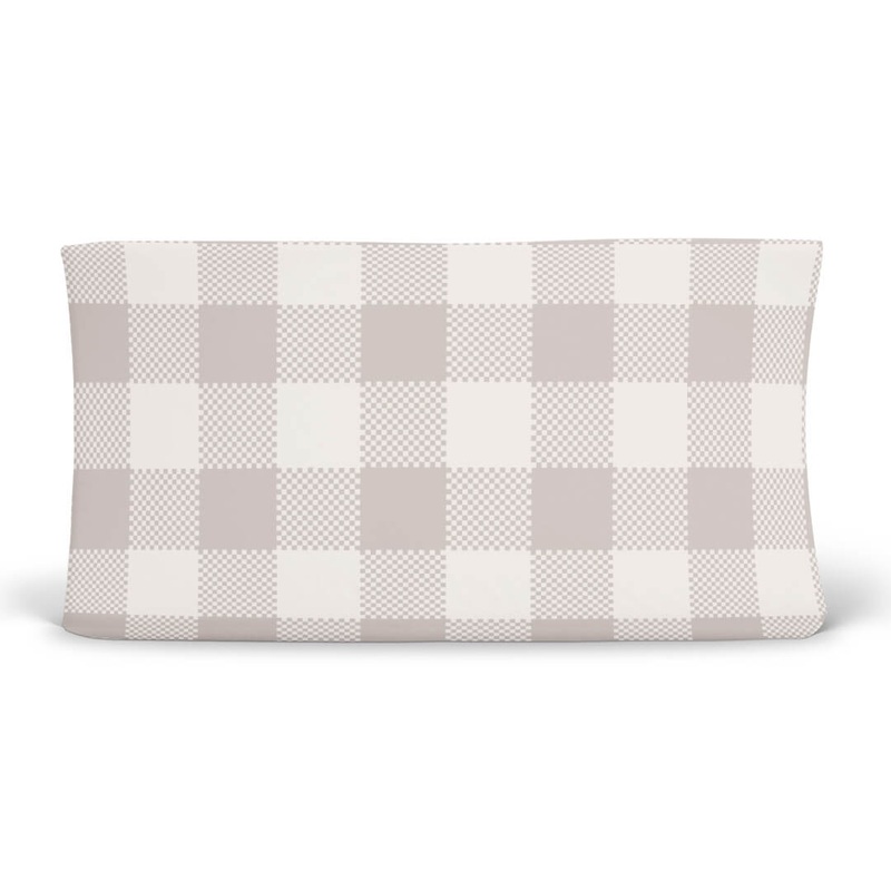 Big Check Changing Pad Cover | Sand