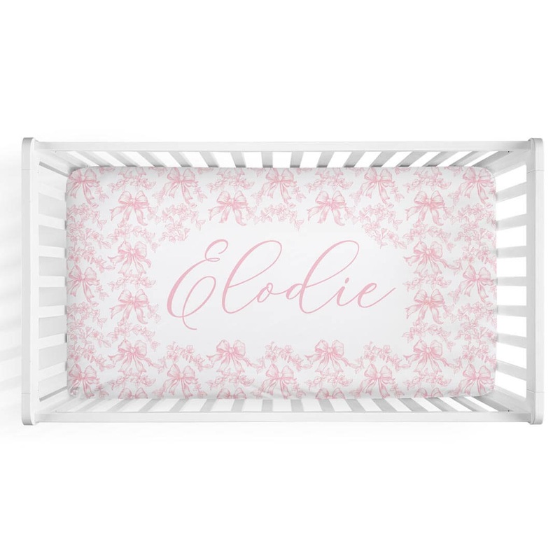 Fancy Frills Personalized Crib Sheet