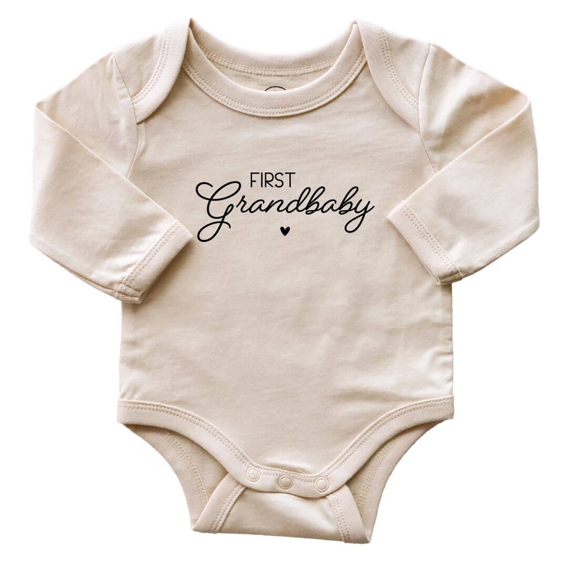 First Grandbaby Long Sleeve Graphic Bodysuit | Natural